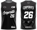 2026 Corporate Box Basketball Jersey (black/white)